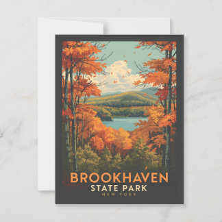 Brookhaven Staat Park - New York Postkarte