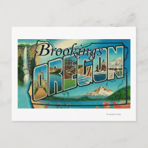 Brookings, Oregon - Großbuchstaben Postkarte
