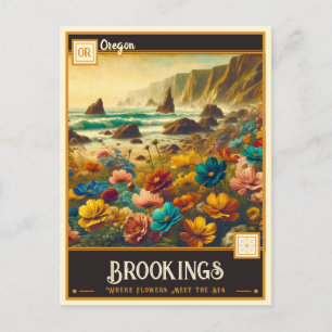 Brookings, Oregon VINTAG Postkarte