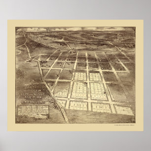 Brookland, panoramische Karte DCs - 1895 Poster