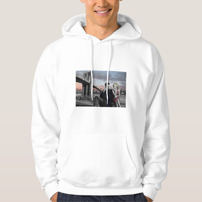 Brooklyn B&W Hoodie (Vorderseite)