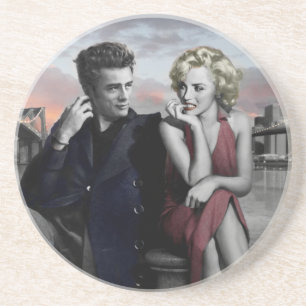 Brooklyn B&W Sandstein Untersetzer