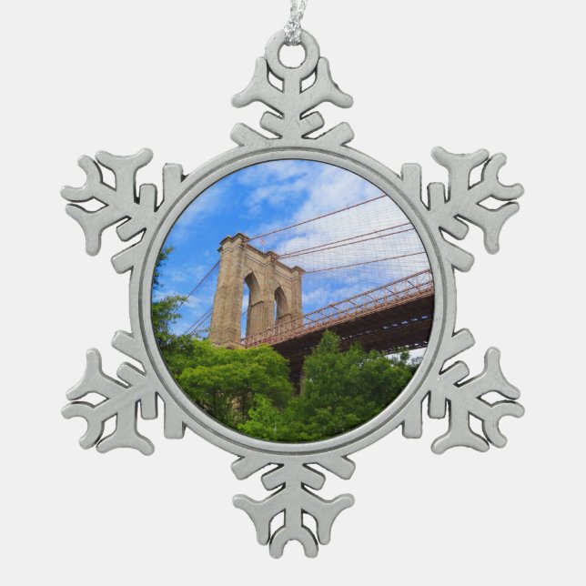 Brooklyn Bridge #1 Snowflake Ornament (Vorderseite)