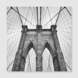 Brooklyn Bridge Architektonische Nahaufnahme Magnetkarte