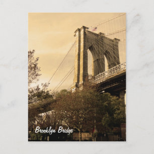 Brooklyn Bridge aus Brooklyn (passen Sie sie an!) Postkarte