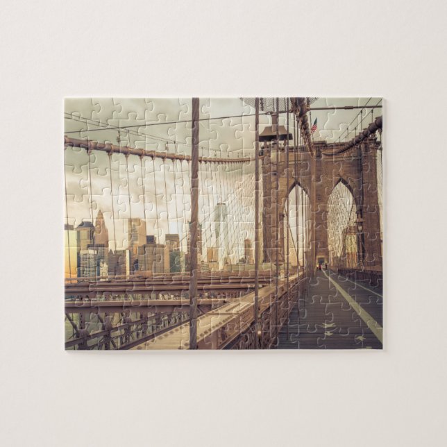 Brooklyn Bridge bei Sunset Puzzle (Horizontal)