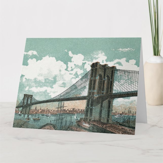 Brooklyn Bridge Big Greeting Card Karte (Vorderseite)