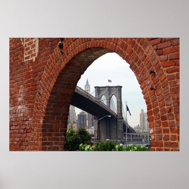 Brooklyn Bridge Brick Arch Poster (Vorne)