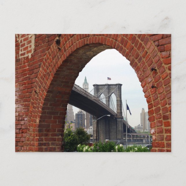 Brooklyn Bridge Bridge Brick Arch Postcard Postkarte (Vorderseite)