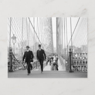 Brooklyn Bridge Fußgängerweg, 1905 Postkarte