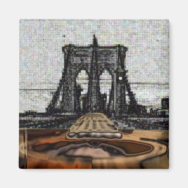 Brooklyn Bridge & Guitar Magnet (Vorne)