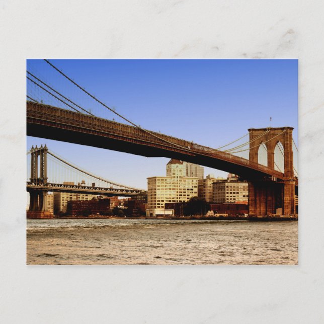 Brooklyn Bridge in New York City Postkarte (Vorderseite)