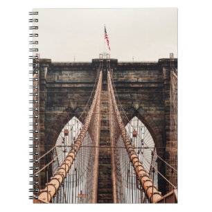 Brooklyn Bridge in New Yorkabstract, Amerika, Amer Notizblock