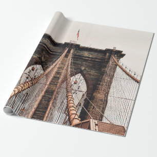 Brooklyn Bridge in New Yorkabstrakt, amerika, amer Geschenkpapier