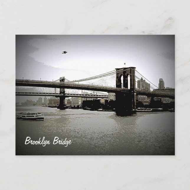 Brooklyn Bridge Kunstpostkarten Postkarte (Vorderseite)