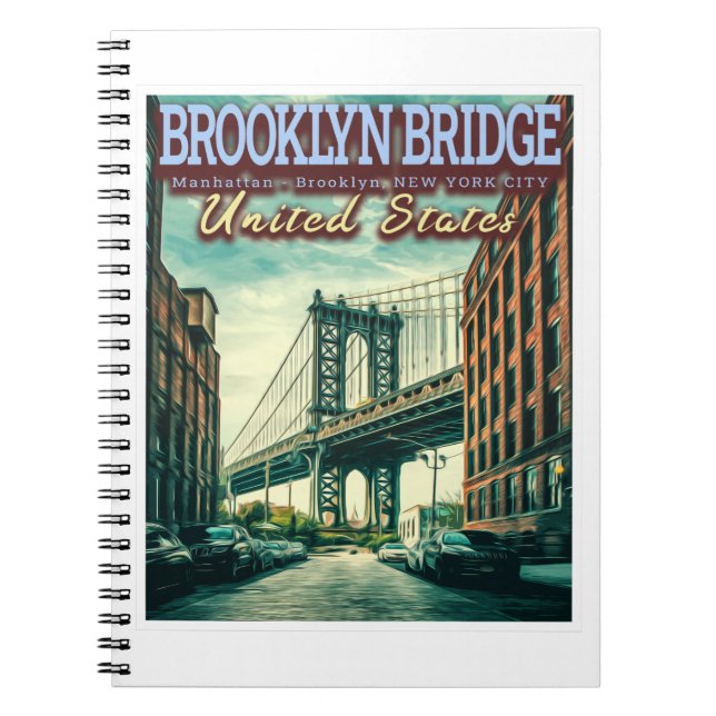 BROOKLYN BRIDGE - MANHATTAN - BROOKLYN - NEW YORK NOTIZBLOCK (Vorderseite)