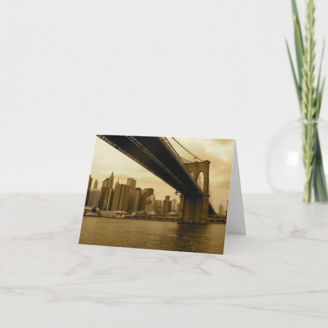 Brooklyn Bridge/Manhattan Karte (Vorderseite)