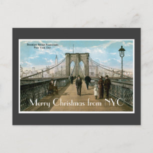 Brooklyn Bridge Merry Christmas Feiertagspostkarte