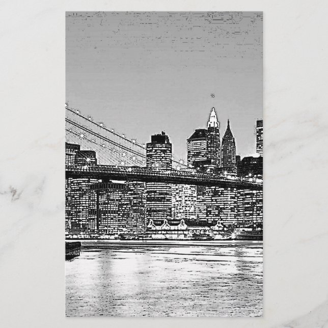 Brooklyn Bridge New York Briefpapier (Vorderseite)