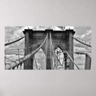 Brooklyn Bridge New York City (Black & White) Poster