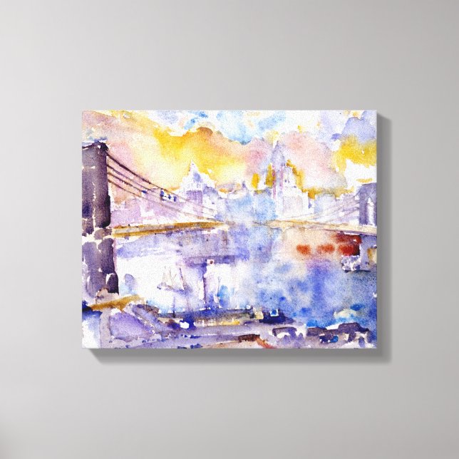 Brooklyn Bridge (New York City Landscape) Leinwanddruck (Vorderseite)