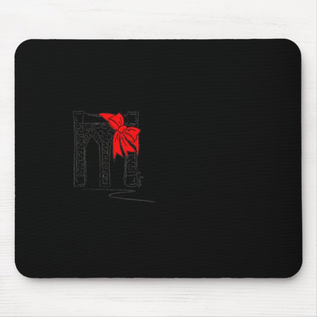 Brooklyn Bridge New York City Nyc Christmas T Shir Mousepad (Vorne)