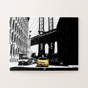 Brooklyn Bridge New York City Nyc Yellow Taxi Puzzle