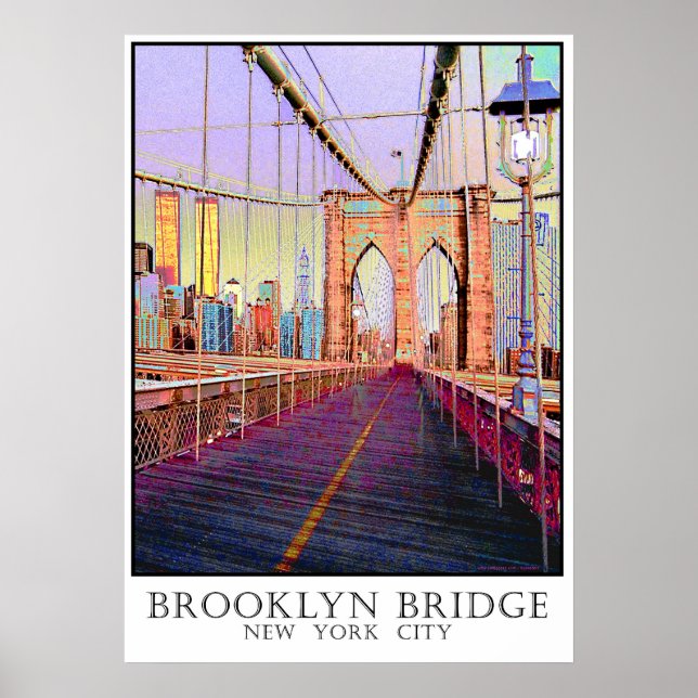 Brooklyn Bridge, New York City Poster (Vorne)
