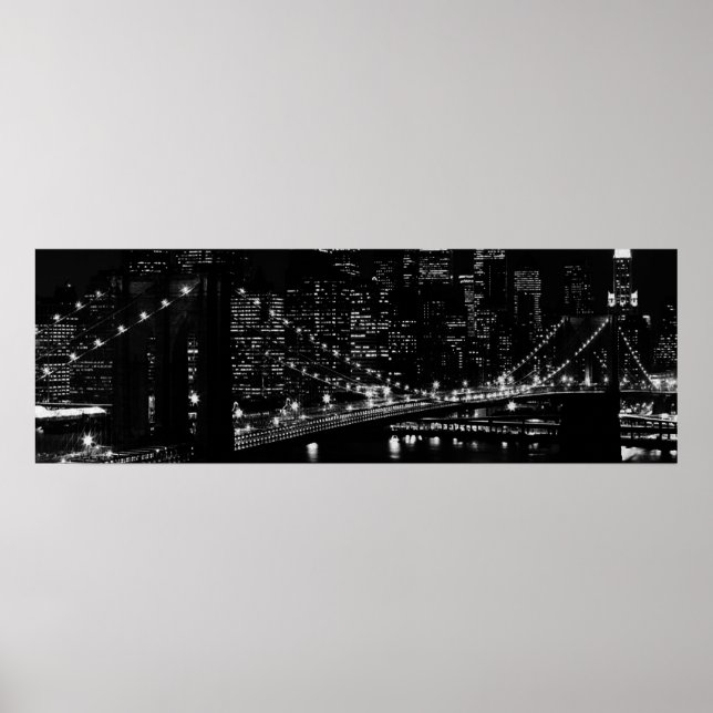 Brooklyn Bridge New York City Poster Print (Vorne)