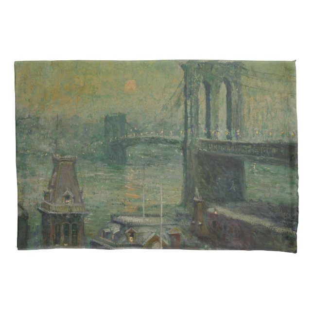 Brooklyn Bridge (New York City Sehenswürdigkeit) ( Kissenbezug (Vorderseite-Links)