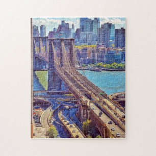 Brooklyn Bridge New York City Skyline Wandkunst Puzzle
