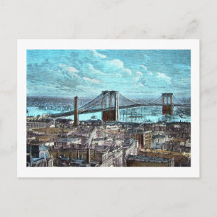 Brooklyn Bridge, New York City Vintag Postkarte