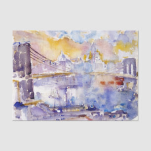 Brooklyn Bridge (New York City) (von John Marin) Seidenpapier
