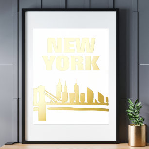 BROOKLYN BRIDGE   NEW YORK GOLD FOLIENDRUCKE