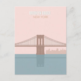 Brooklyn Bridge New York Minimalistische Kunst Postkarte