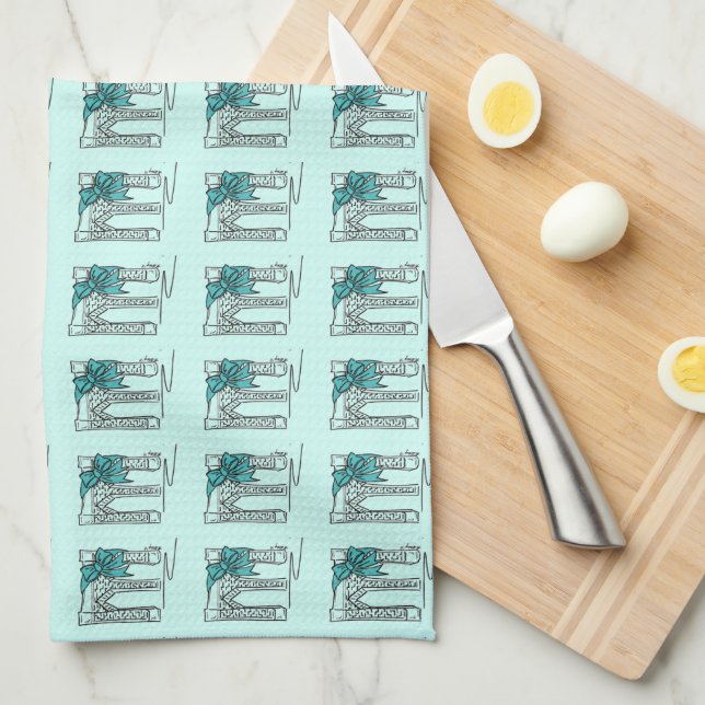 Brooklyn Bridge New York NYC Blue Hanukkah Holiday Handtuch (Viertel Falte)