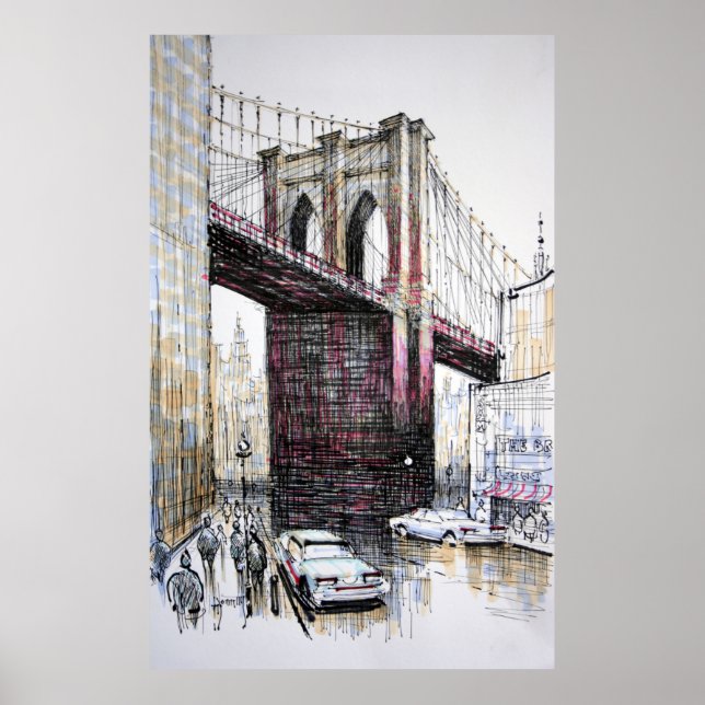 Brooklyn Bridge, New York Poster/Print Poster (Vorne)