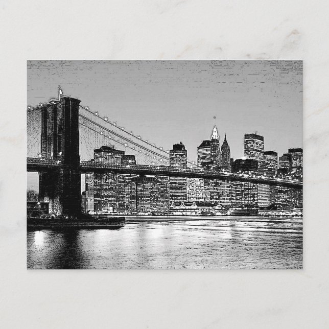 Brooklyn Bridge New York Postkarte (Vorderseite)