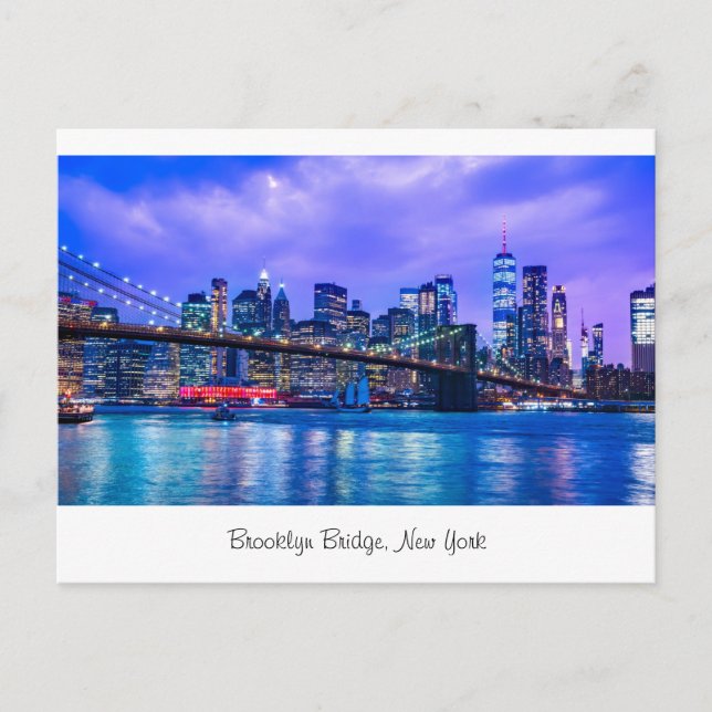 Brooklyn Bridge, New York Postkarte (Vorderseite)