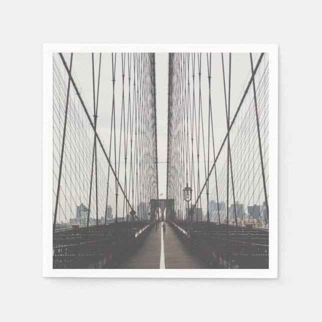 Brooklyn Bridge, New York Serviette (Vorderseite)