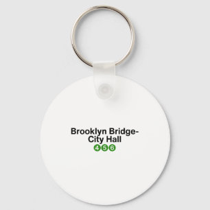Brooklyn Bridge New York U-Bahn-Stationsschilder, Schlüsselanhänger