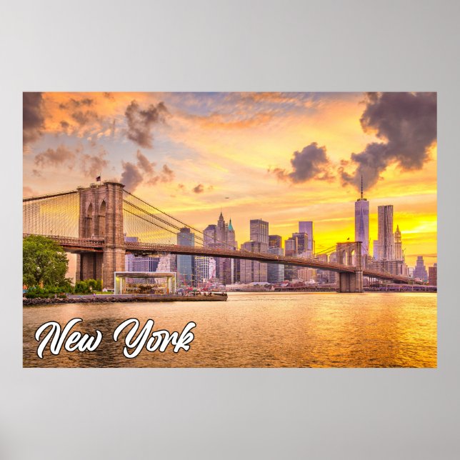 Brooklyn Bridge, New York, USA Poster (Vorne)