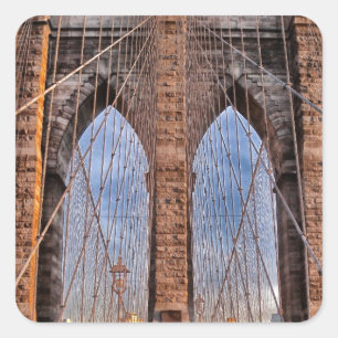 Brooklyn Bridge New York USA Quadratischer Aufkleber