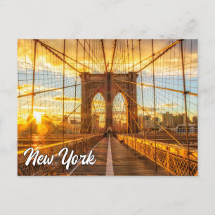 Brooklyn Bridge, New York, Vereinigte Staaten Postkarte