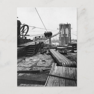 Brooklyn Bridge New York Vintag 1878 Foto Postkarte