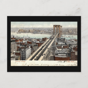 Brooklyn Bridge NY 1907 Vintag Postkarte