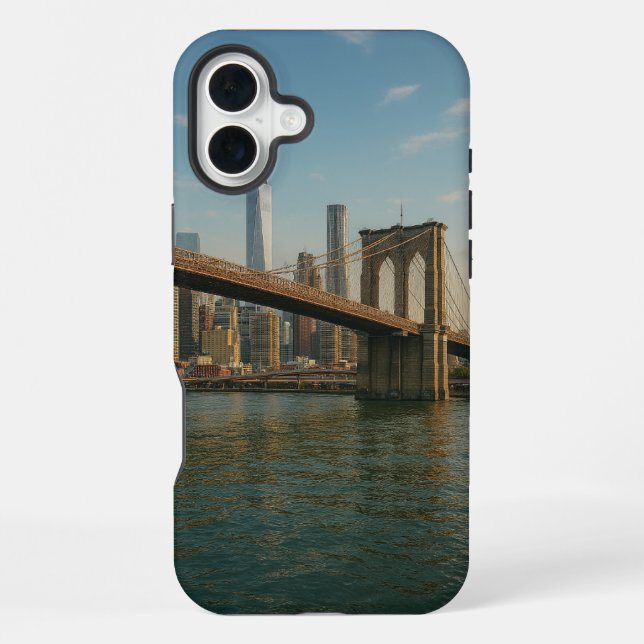 Brooklyn Bridge & NYC Skyline iPhone Hülle (Rückseite)