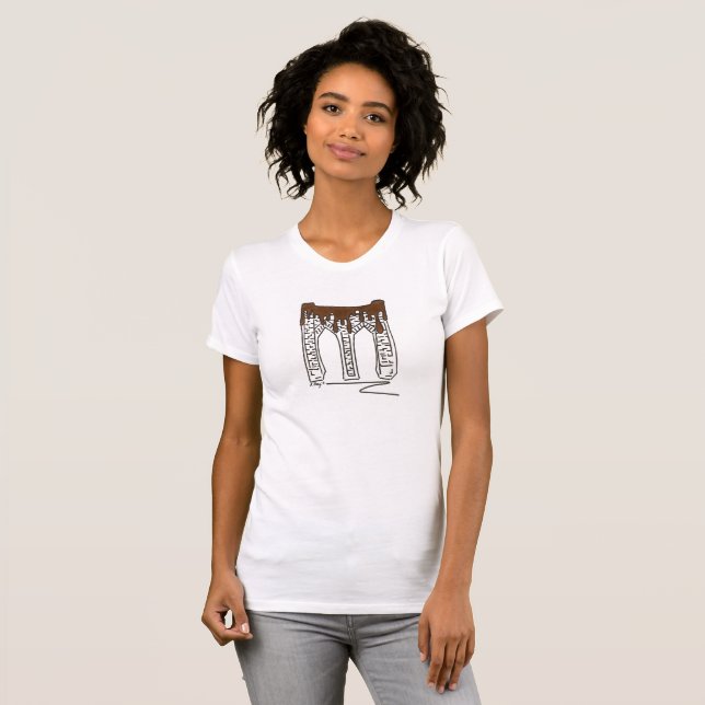 Brooklyn Bridge NYC Valentine's Day New York T-Shirt (Vorne ganz)