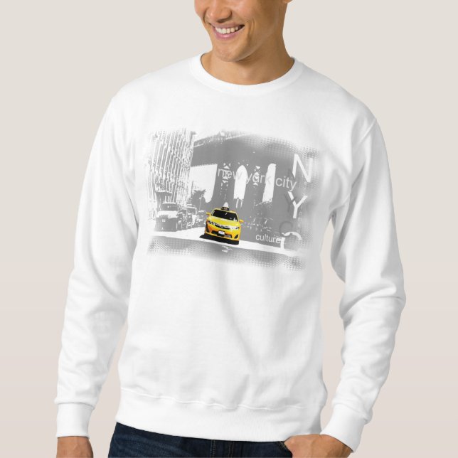 Brooklyn Bridge Nyc Yellow Taxi New York City Sweatshirt (Vorderseite)