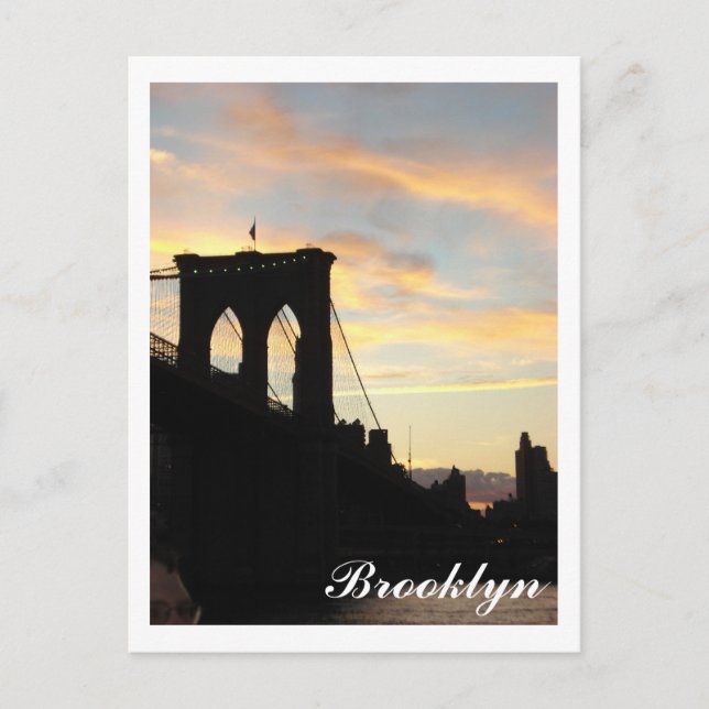 Brooklyn Bridge Postcard Postkarte (Vorderseite)